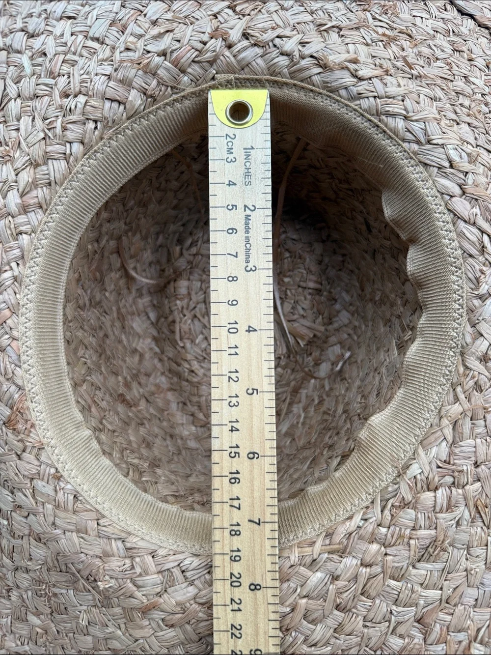 NWT Sun Hat Brown Tan Straw 100% paper hand Stitched details OS rancher floppy